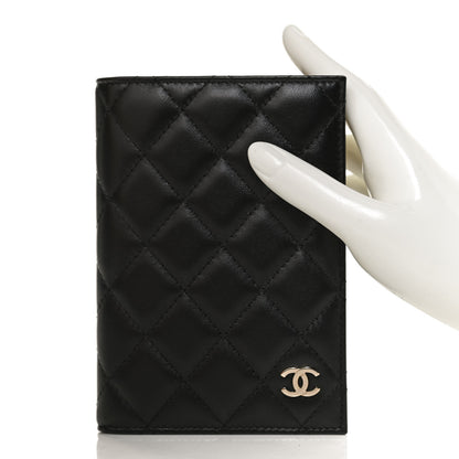Chanel Lambskin Quilted Passport Holder Black 2 of 8