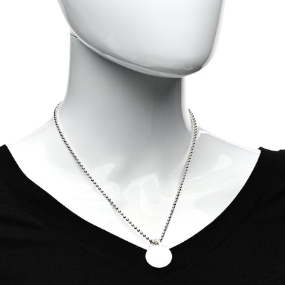 Tiffany Sterling Silver Round Tag Bead Necklace 2 of 4