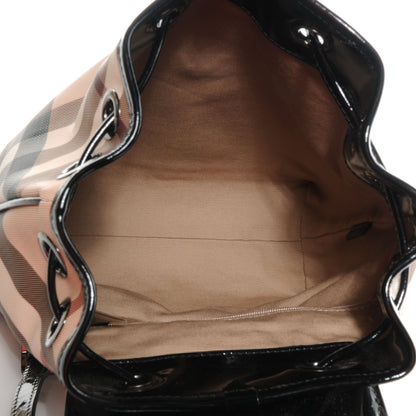 Burberry Patent Nova Check Backpack 6 of 12