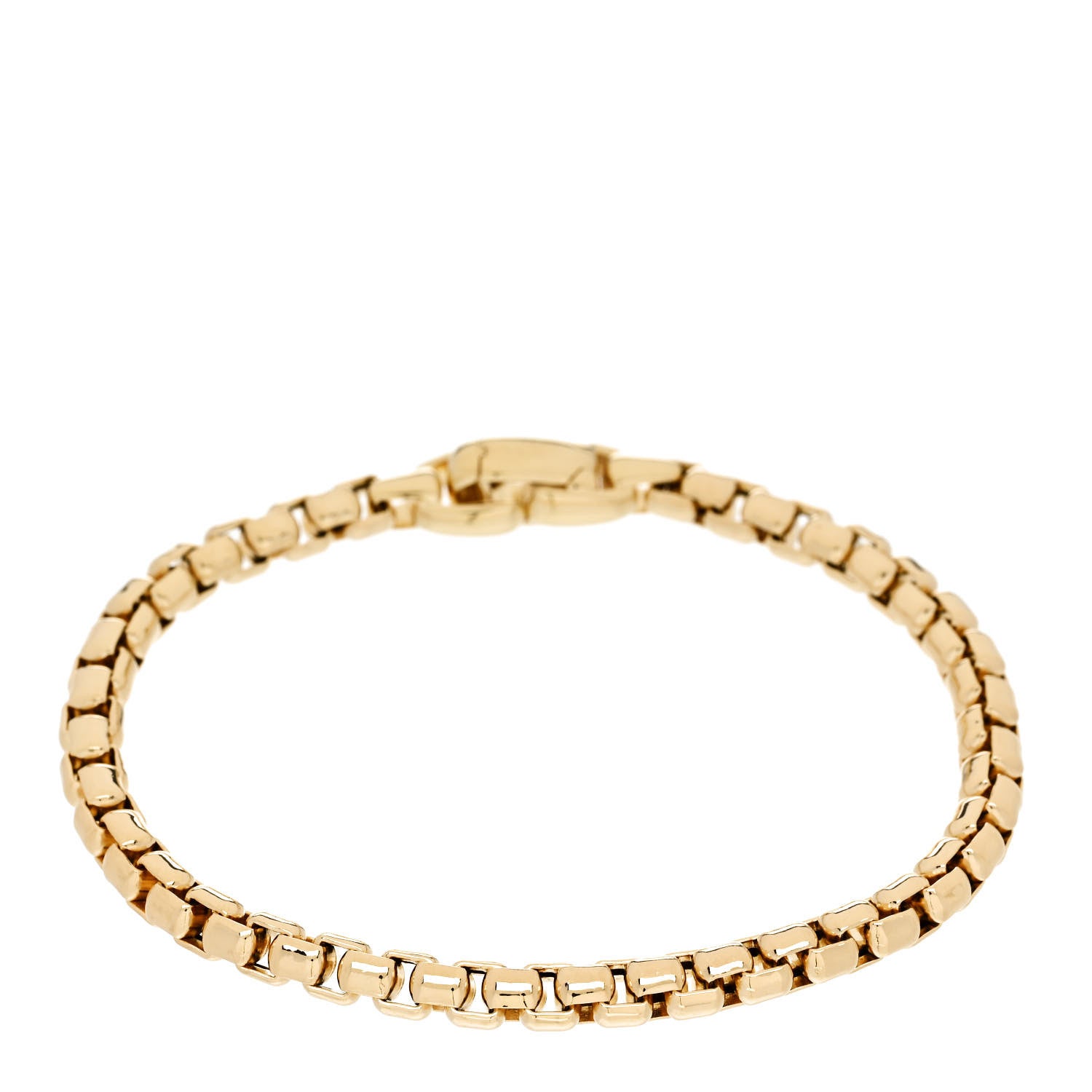 David Yurman 18K Yellow Gold 5mm Box Chain Bracelet 1 of 3
