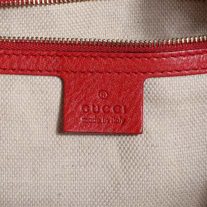 Gucci Pebbled Calfskin Large Soho Shoulder Bag Red 6 of 7