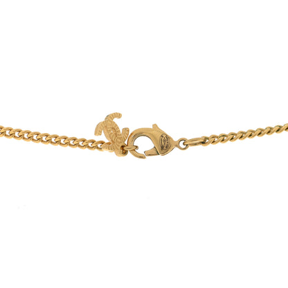 Chanel Pearl Crystal Twisted CC Drop Necklace Gold 4 of 5