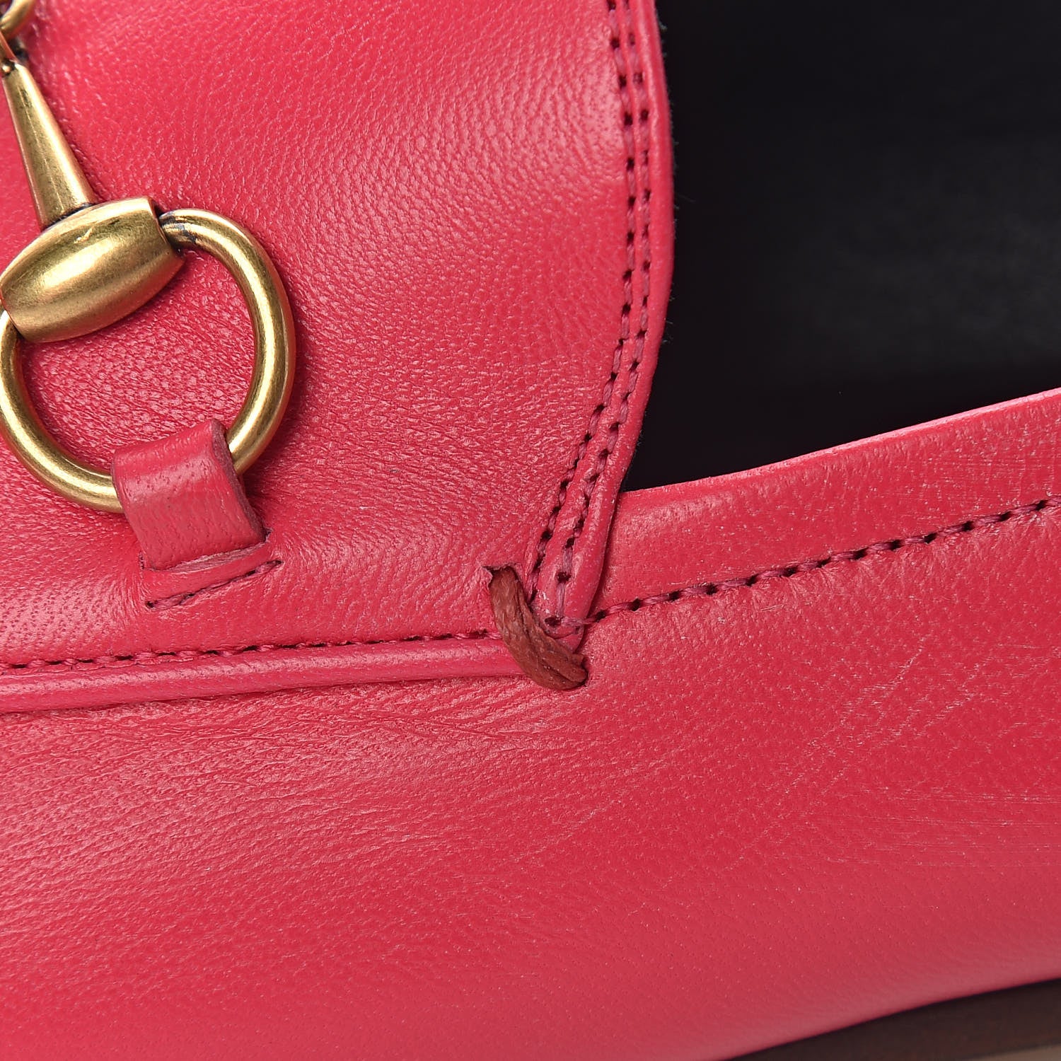 Gucci Lambskin Womens Brixton Horsebit Loafers 39.5 Hot Pink 8 of 12