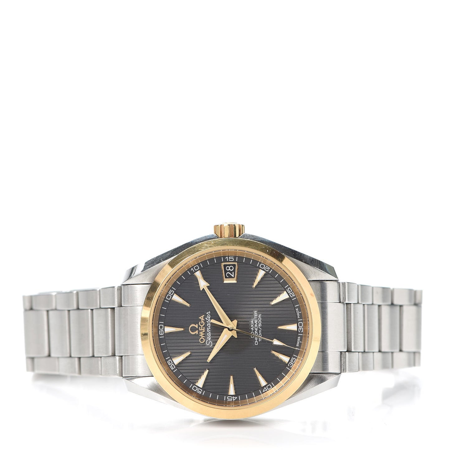 Stainless Steel 18K Yellow Gold 38mm Seamaster Aqua Terra Automatic Watch Grey 231.20.39.21.06.004