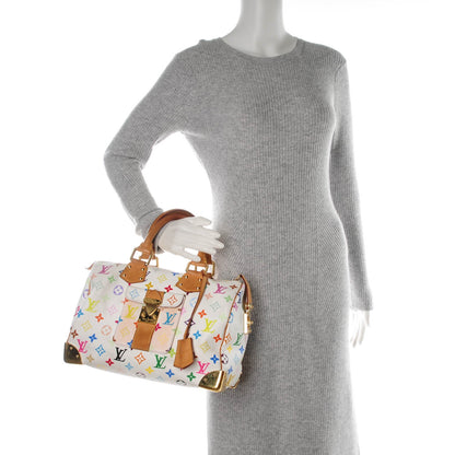 Louis Vuitton Monogram Multicolor Speedy 30 White 2 of 11