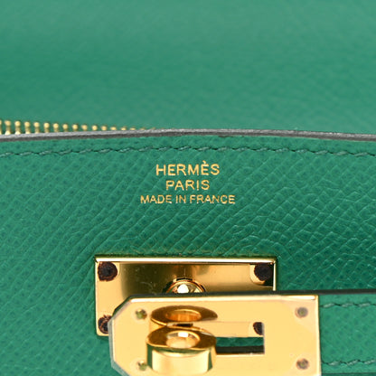 Hermes Epsom Kelly Wallet To Go Vert Jade 6 of 7