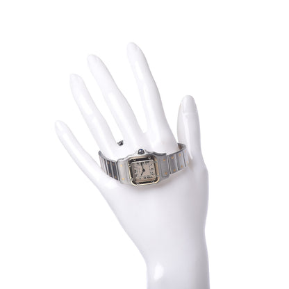 Cartier Stainless Steel 18K Yellow Gold 24mm Santos De Cartier Galbee Quartz Watch 2 of 7