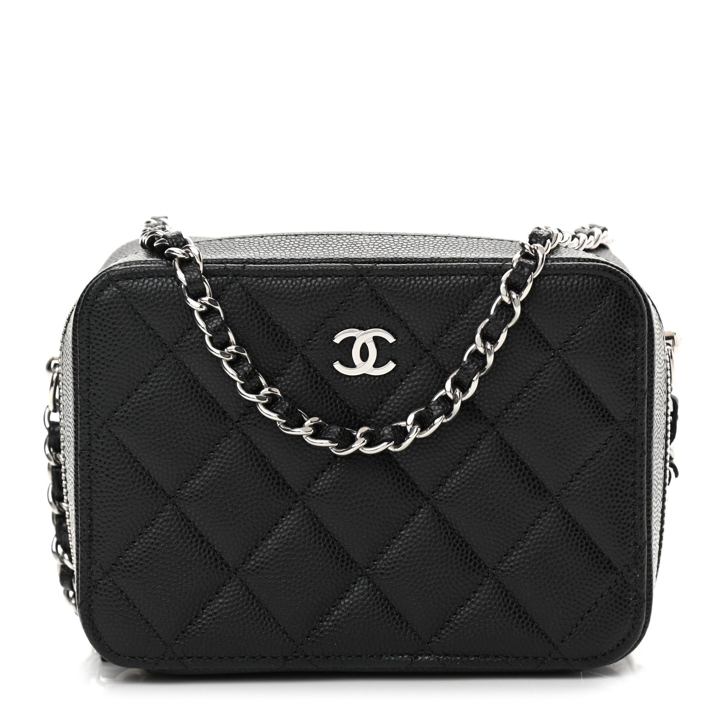 Caviar Quilted Camera Bag Black