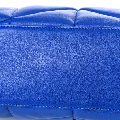 Saint Laurent Lambskin Quilted Small Loulou Puffer Monogram Chain Satchel Majorele Blue 14 of 15