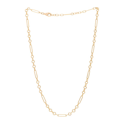 Foundrae 18K Yellow Gold Fine Mixed Clip Chain Necklace 3 of 4