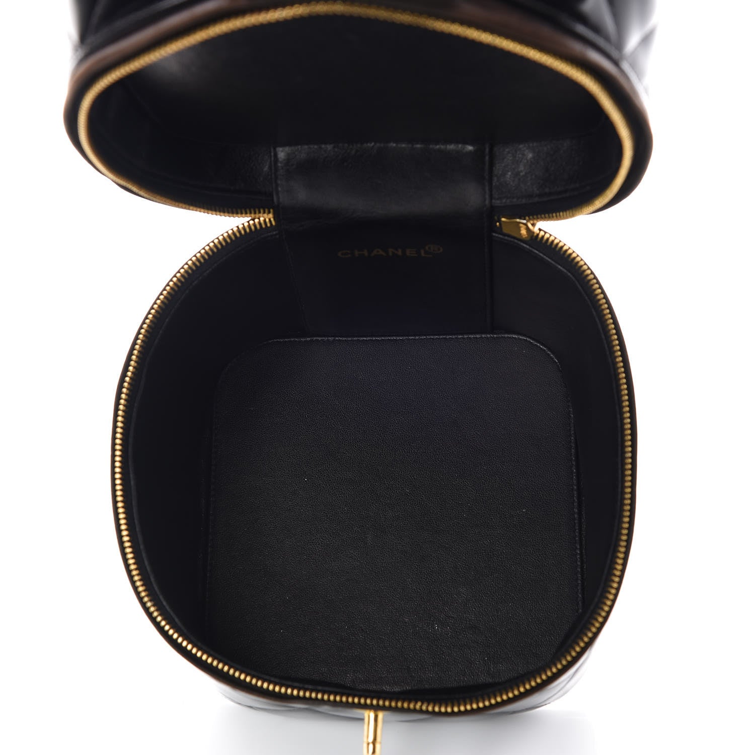 Chanel Patent Quilted Vanity Cosmetic Case Black 7 of 15