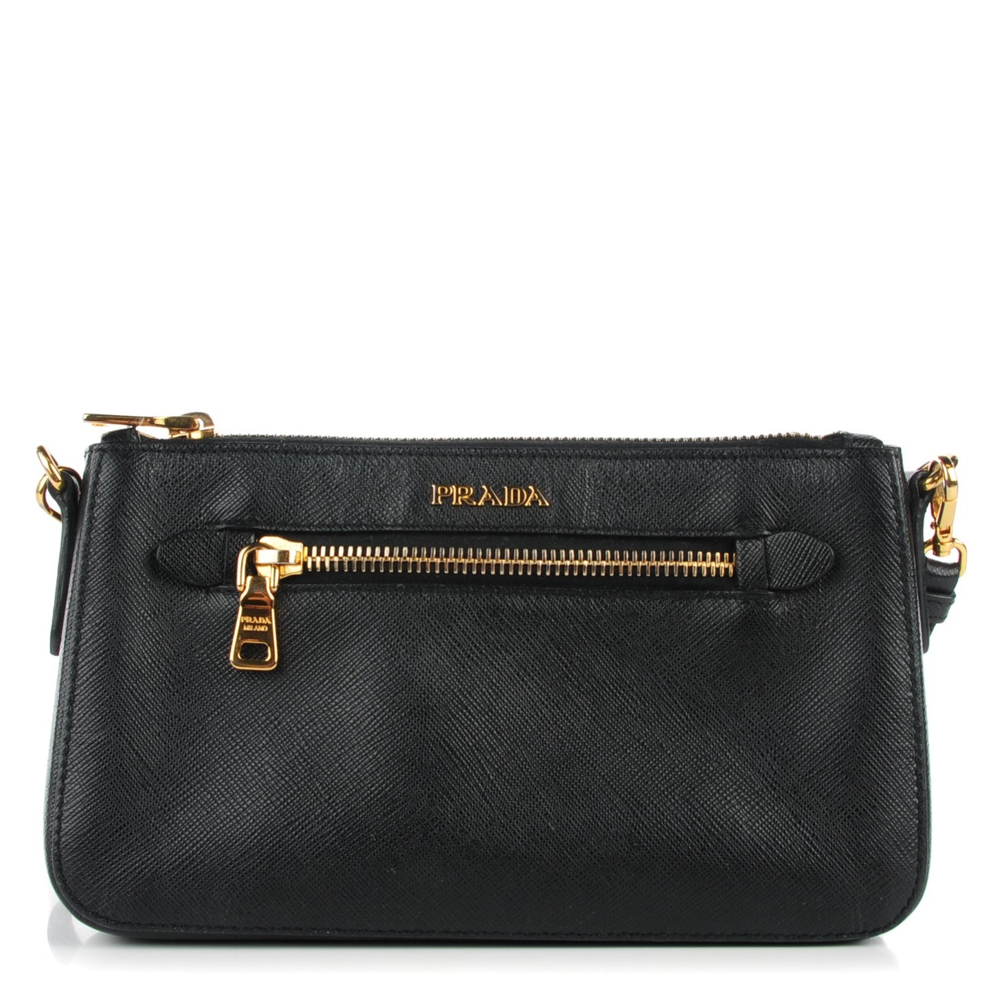 Saffiano Zip Crossbody Bag Nero Black