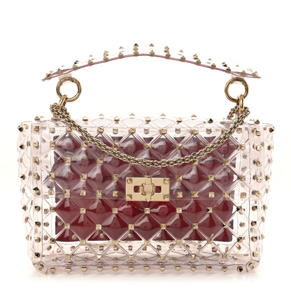 Valentino Garavani PVC Medium Rockstud Spike Shoulder Bag 1 of 12