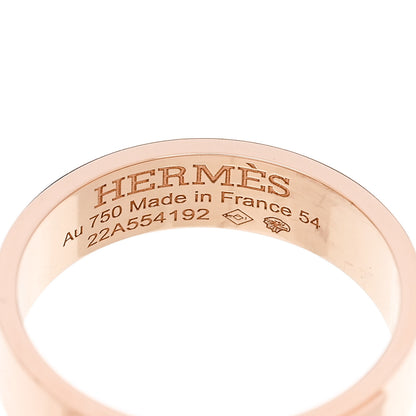 Hermes 18K Rose Gold Diamond PM Kelly Ring 54 7 4 of 5