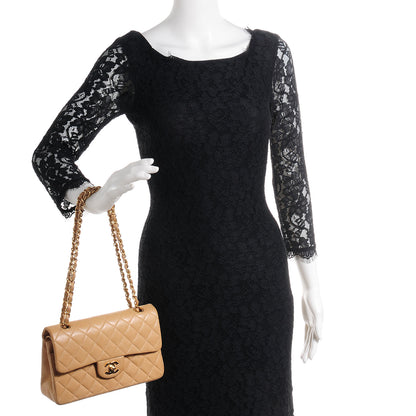 Chanel Lambskin Quilted Small Double Flap Beige 2 of 8