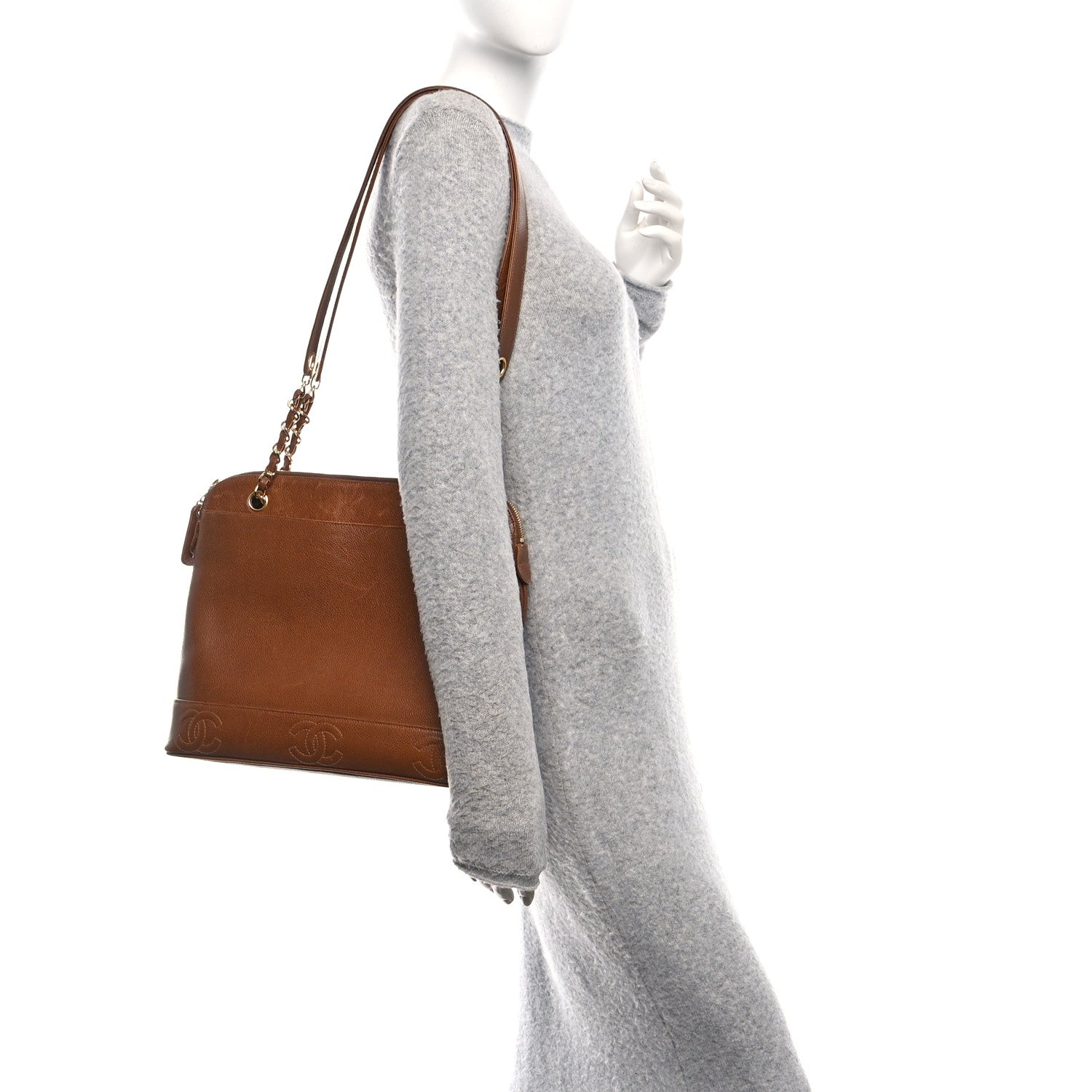 Chanel Caviar CC Shoulder Bag Brown 2 of 11