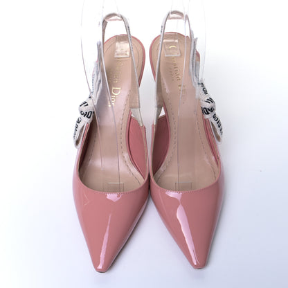 Christian Dior Patent Ribbon J'Adior Slingback 100mm Pumps 36.5 Pink 5 of 11