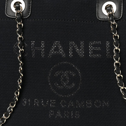 Chanel Mixed Fibers Small Deauville Tote Black 9 of 12