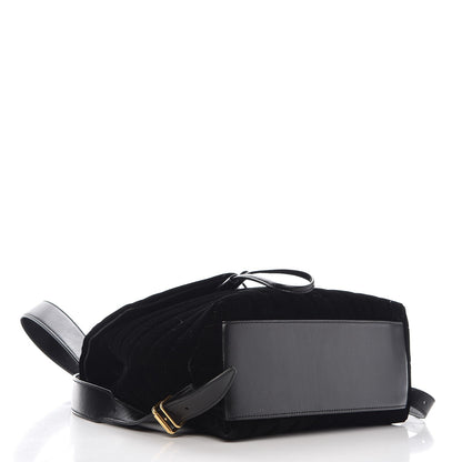 Saint Laurent Velvet Y Quilted Monogram Small Loulou Backpack Black 4 of 8