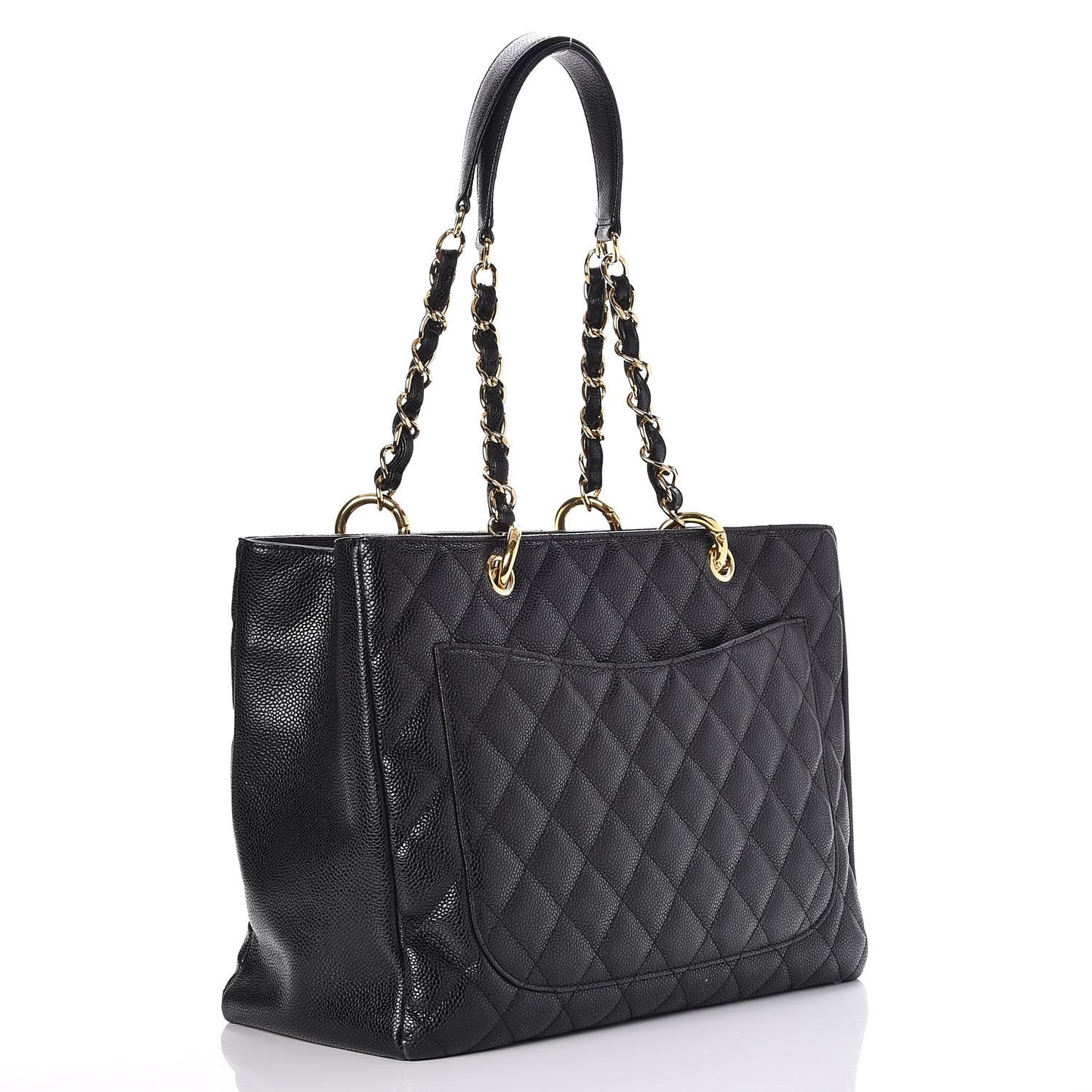 Caviar Quilted Grand Shopping Tote GST Black