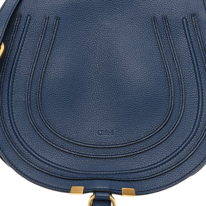 Chloe Calfskin Medium Marcie Round Crossbody Bag Royal Navy 7 of 11