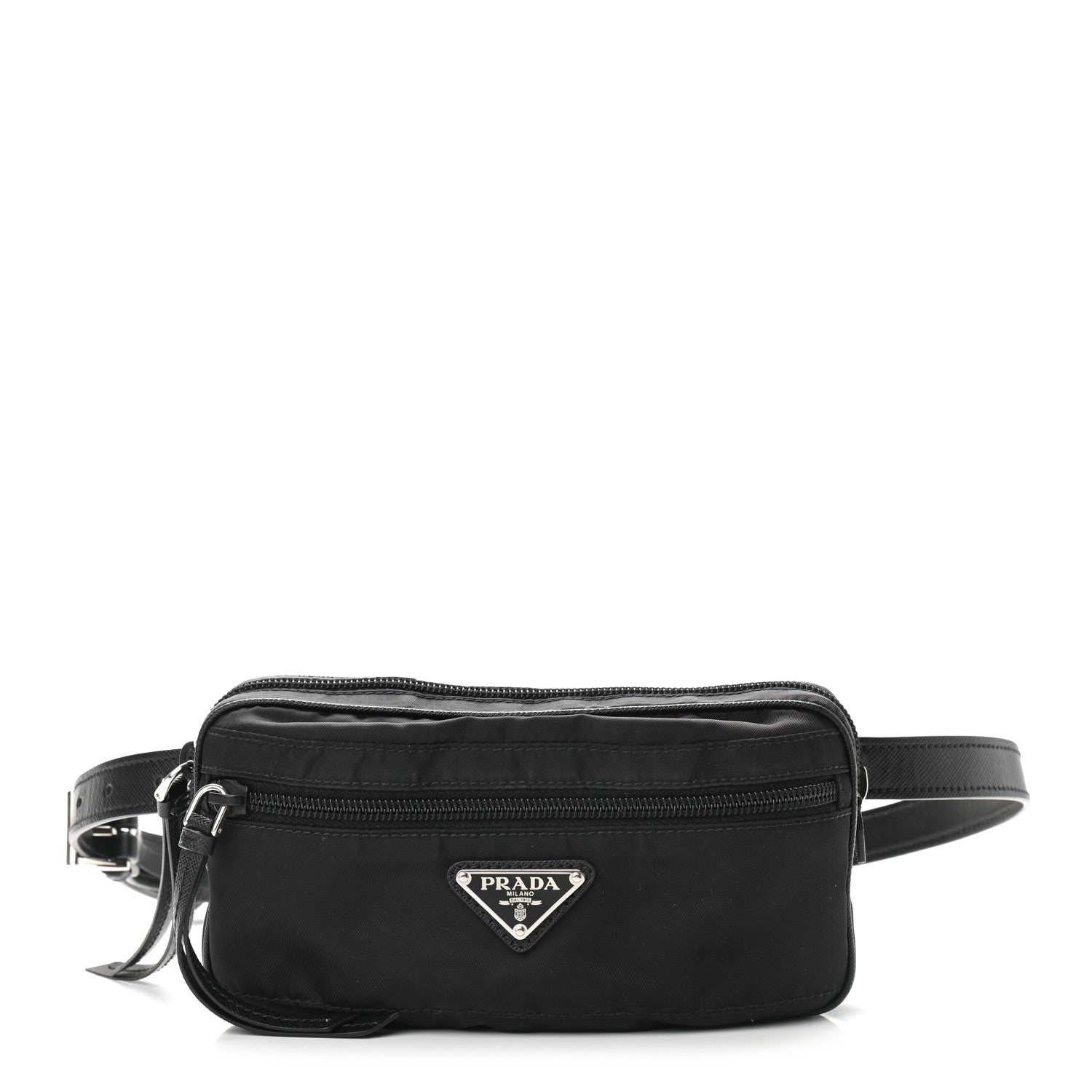Prada Tessuto Nylon Saffiano Belt Bag Black 1 of 10