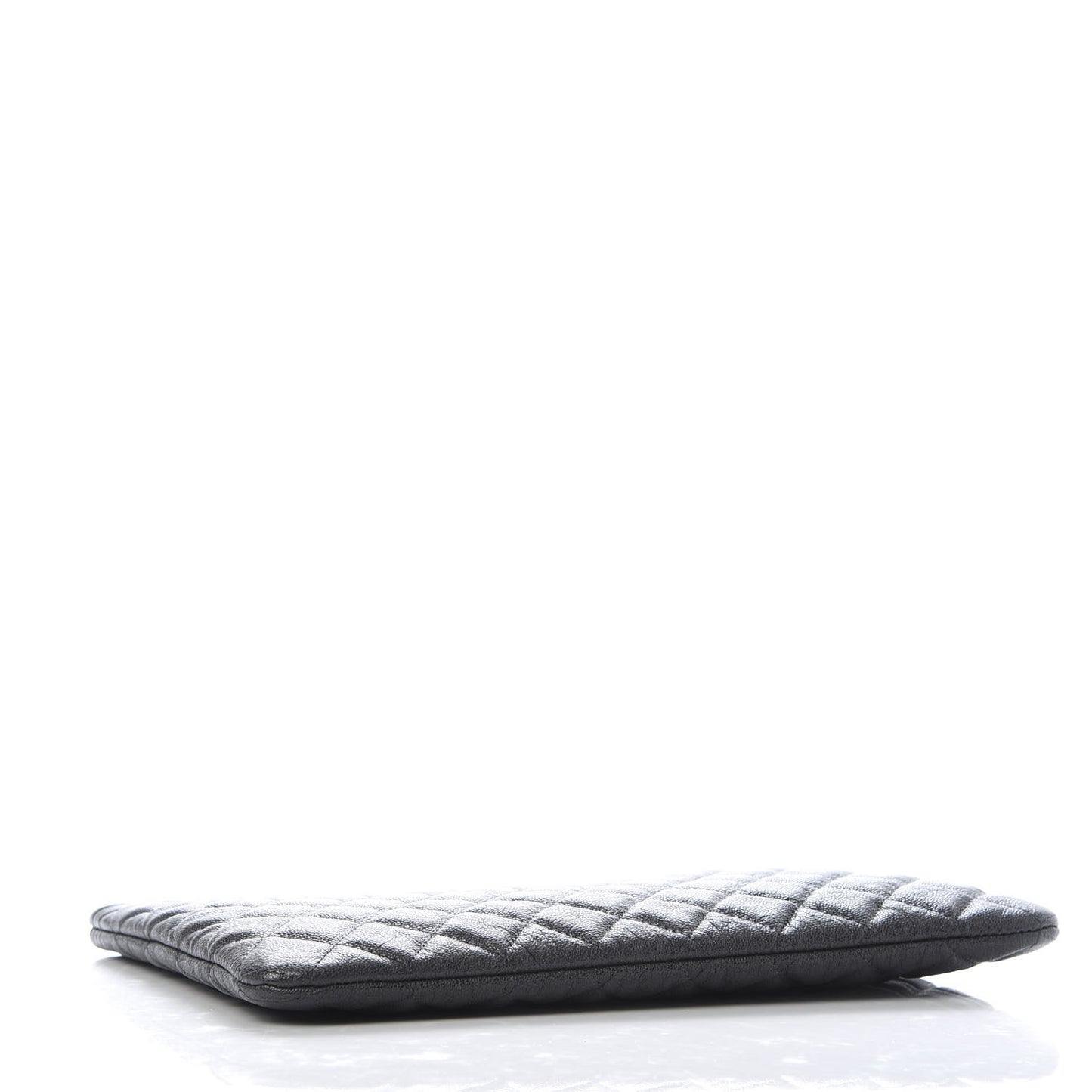 Iridescent Caviar Quilted Medium Boy Cosmetic Case Grey