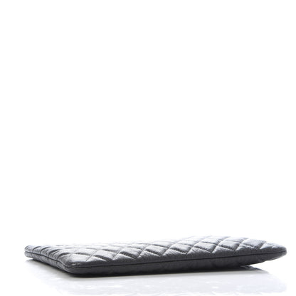 Chanel Iridescent Caviar Quilted Medium Boy Cosmetic Case Grey 4 of 7