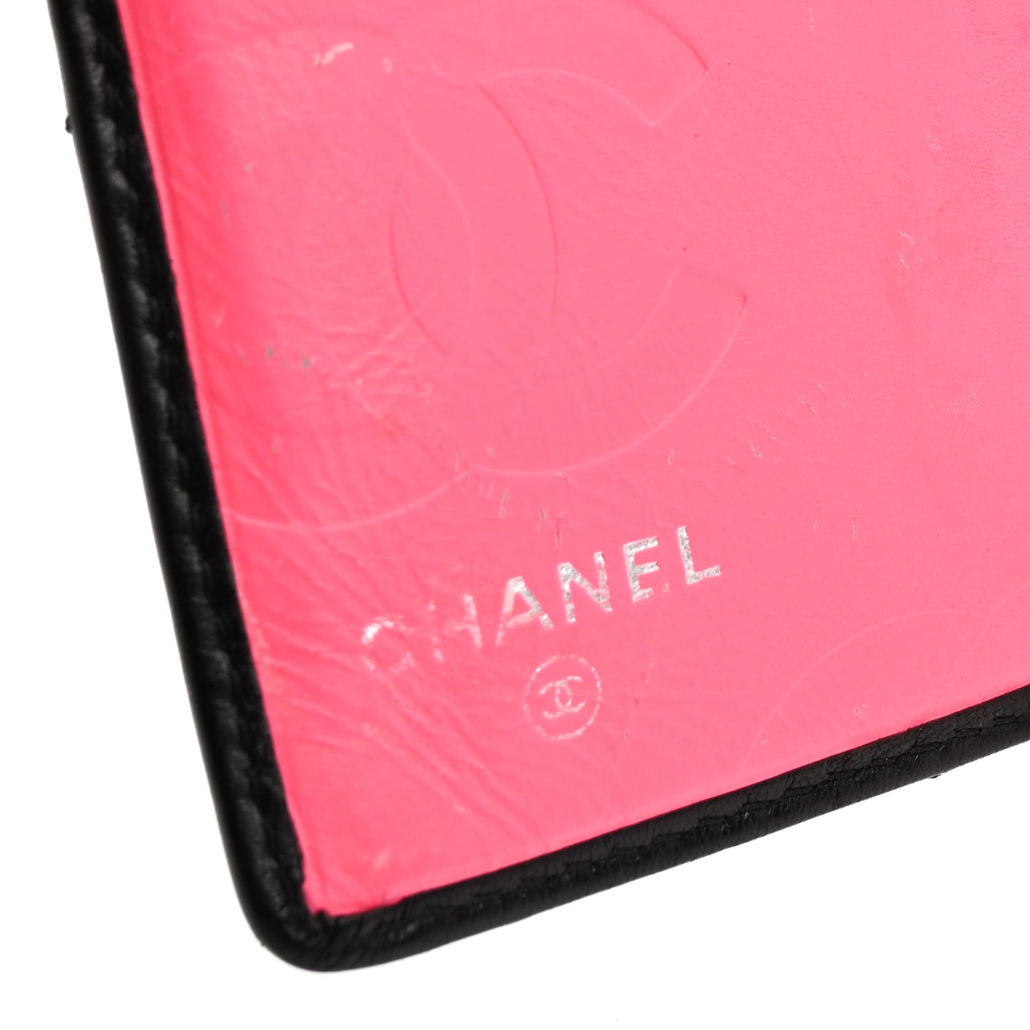 Calfskin Quilted Cambon Yen Wallet Black