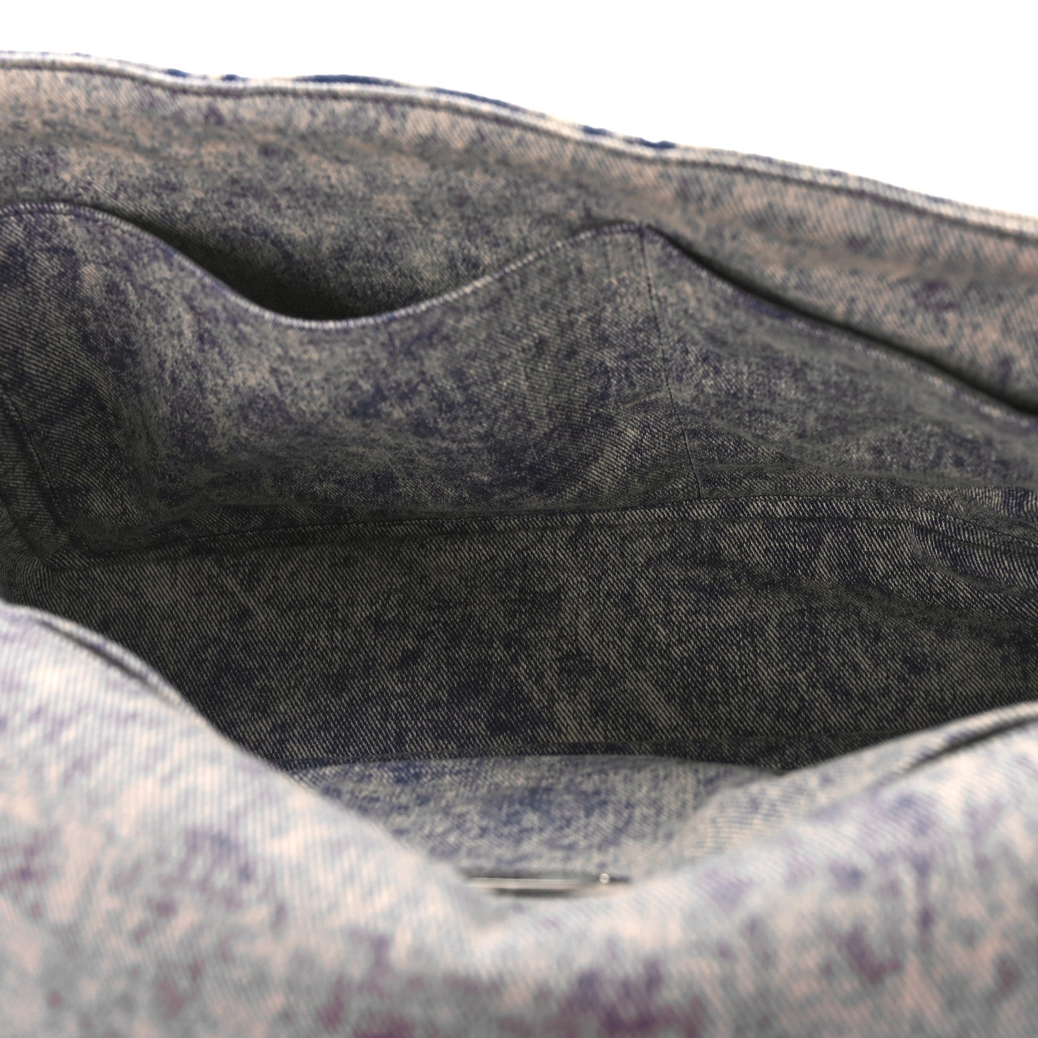 Chanel Denim Embossed CC Logo Print Jumbo Single Flap Blue 5 of 9