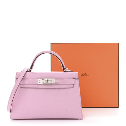 Hermes Epsom Mini Kelly Sellier 20 Mauve Sylvestre 14 of 14
