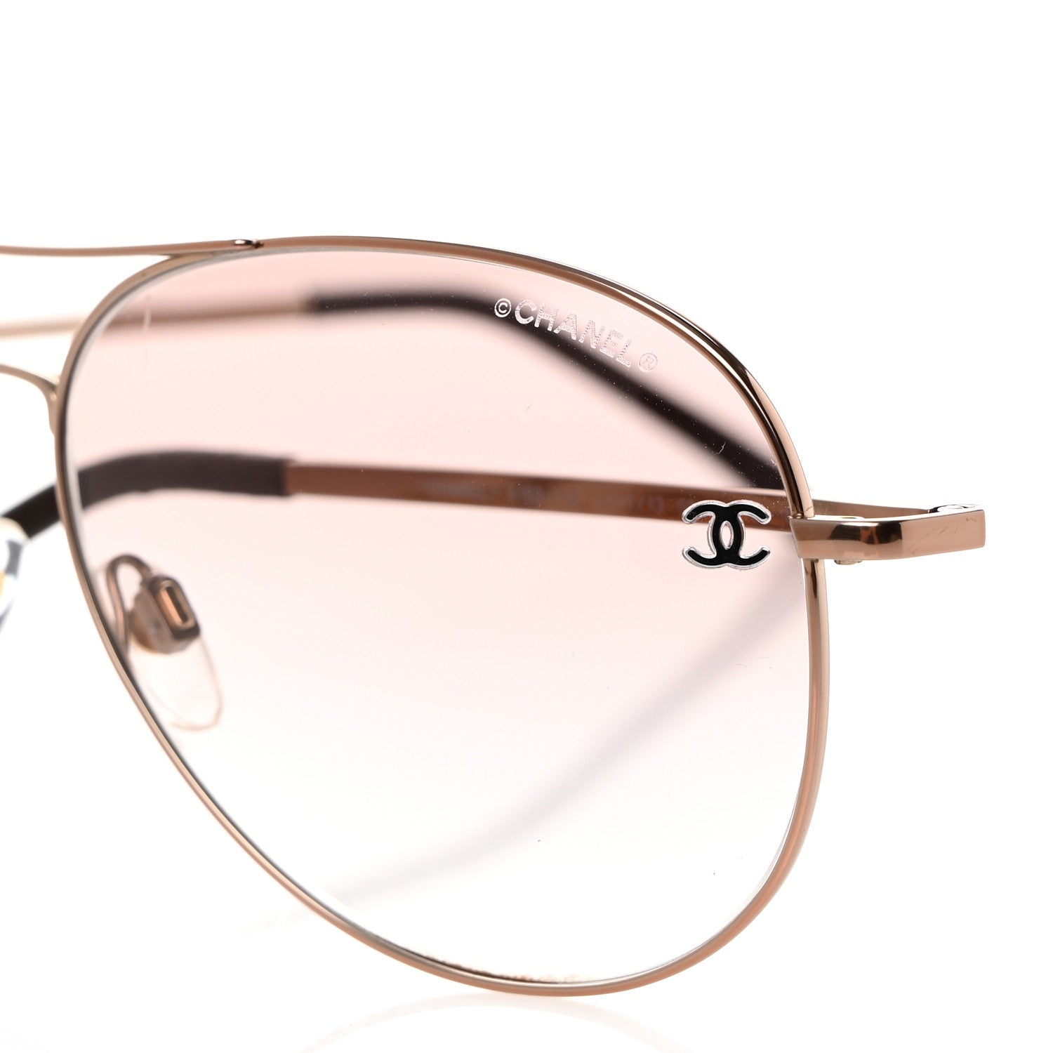 Chanel Metal Aviator CC Sunglasses 4189-T-Q Rose 7 of 8