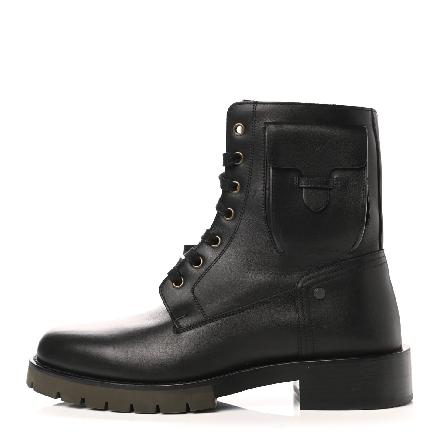 Calfskin Defense Ankle Boots 40 Black