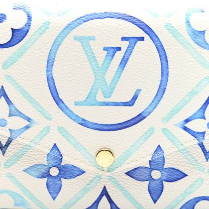 Louis Vuitton Monogram Giant By The Pool 2.0 Felicie Pochette Chain Wallet Lagoon Blue 7 of 9