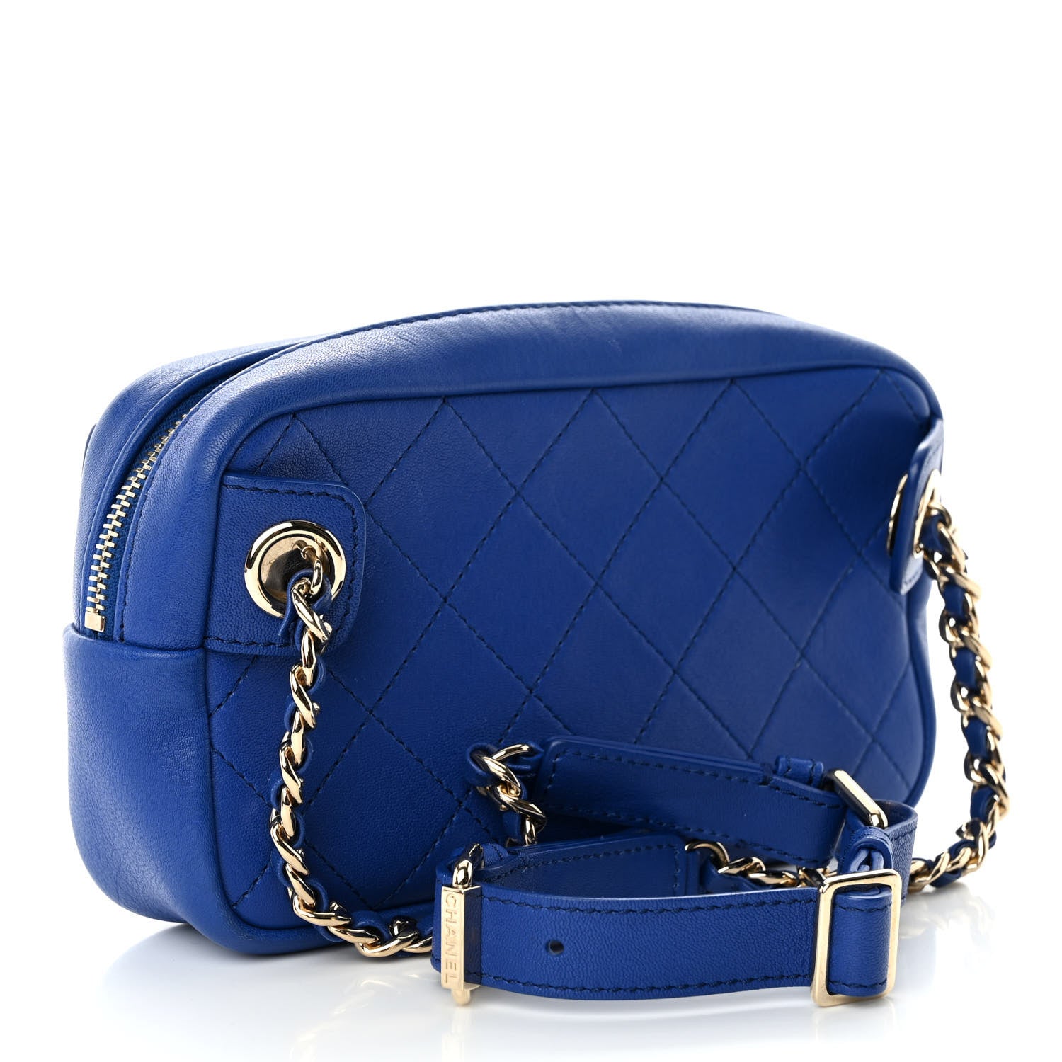 Chanel Calfskin Casual Trip Waist Bag Blue 3 of 9