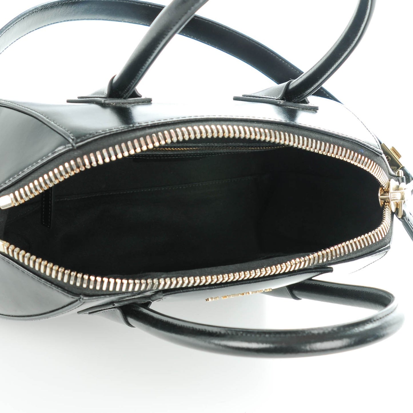Shiny Lord Calfskin Small Antigona Black