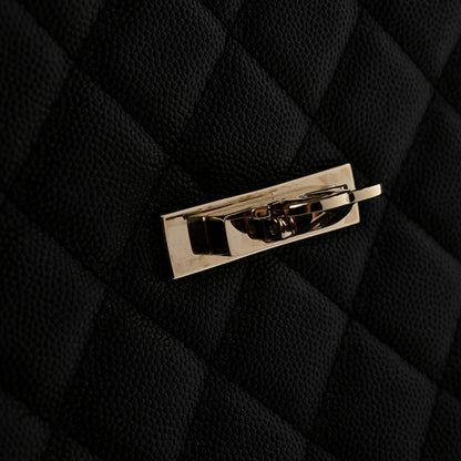 Chanel Caviar Quilted Medium Golden Class Pouch Black 10 of 11
