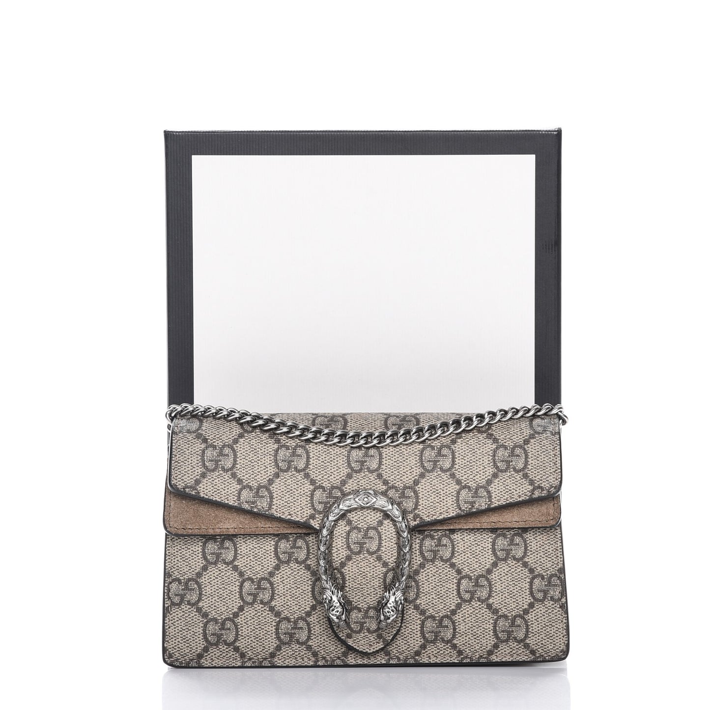 GG Supreme Monogram Super Mini Dionysus Shoulder Bag Taupe