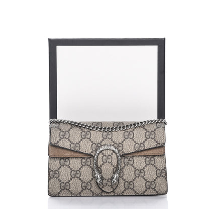 Gucci GG Supreme Monogram Super Mini Dionysus Shoulder Bag Taupe 11 of 11