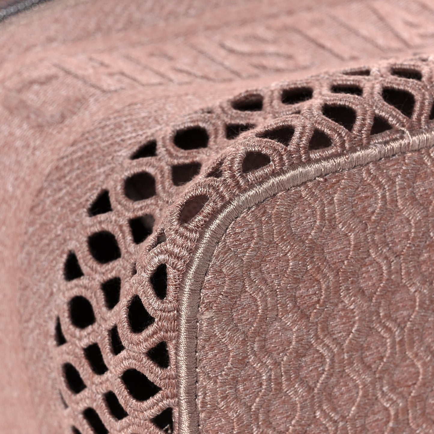 Mesh Embroidered Diortravel Vanity Case Clay
