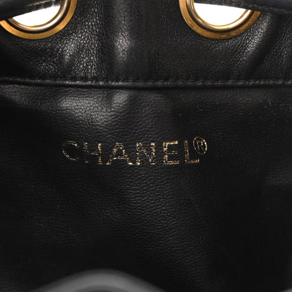 Chanel Lambskin CC Drawstring Shoulder Bag Black 6 of 10