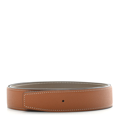 Hermes Epsom 32mm Belt Strap 100 Gold Etoupe 1 of 5