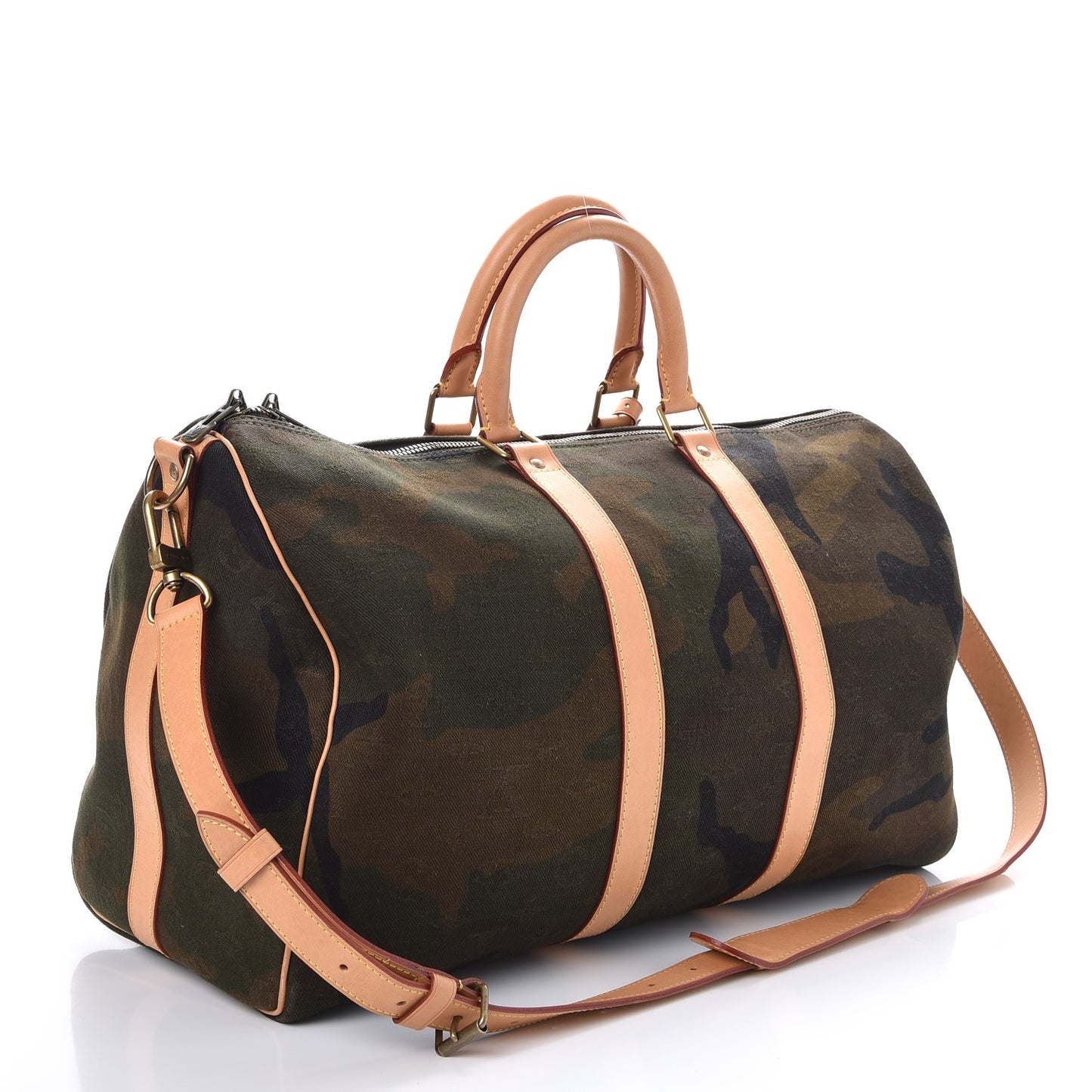 X SUPREME Monogram Camouflage Keepall Bandouliere 45