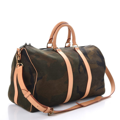Louis Vuitton X SUPREME Monogram Camouflage Keepall Bandouliere 45 3 of 12