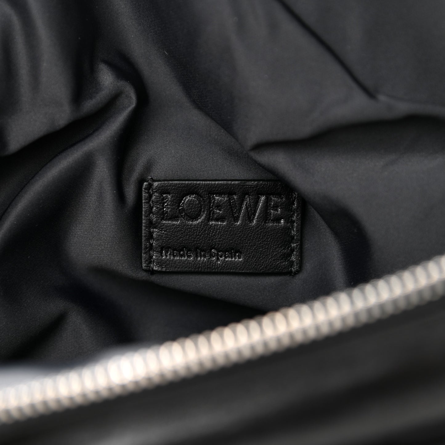 Calfskin Nylon Belt Bag Black