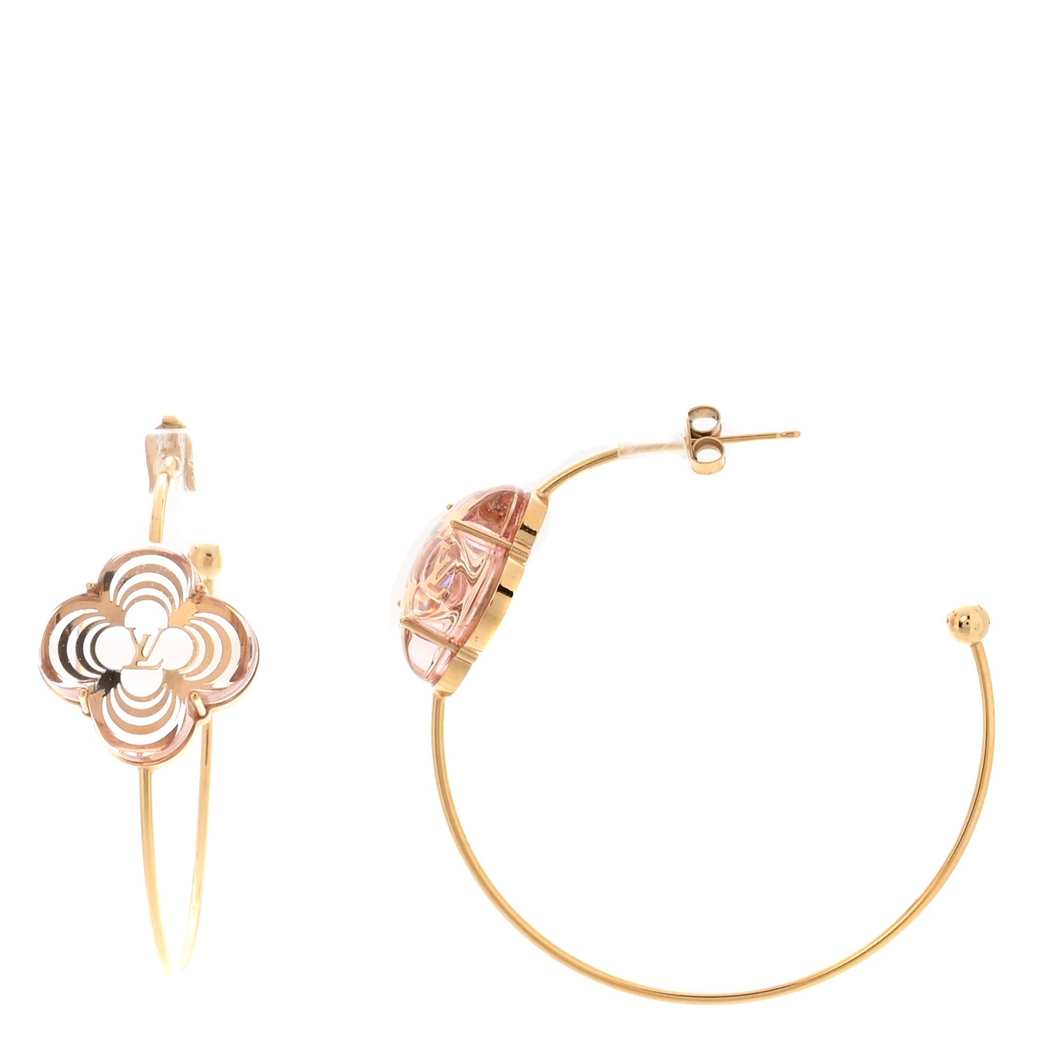 Louis Vuitton A La Folie Hoop Earrings Gold 1 of 4