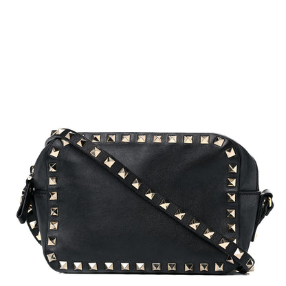 Valentino Garavani Calfskin Rockstud Camera Crossbody Bag Black 1 of 12