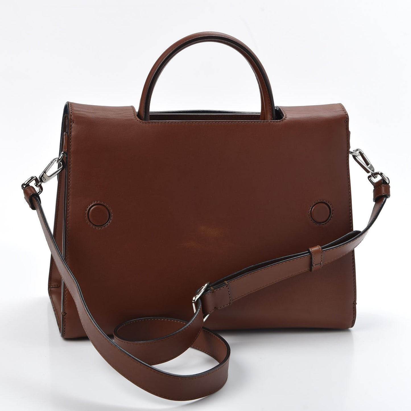 Smooth Calfskin Medium Diorever Flap Brown