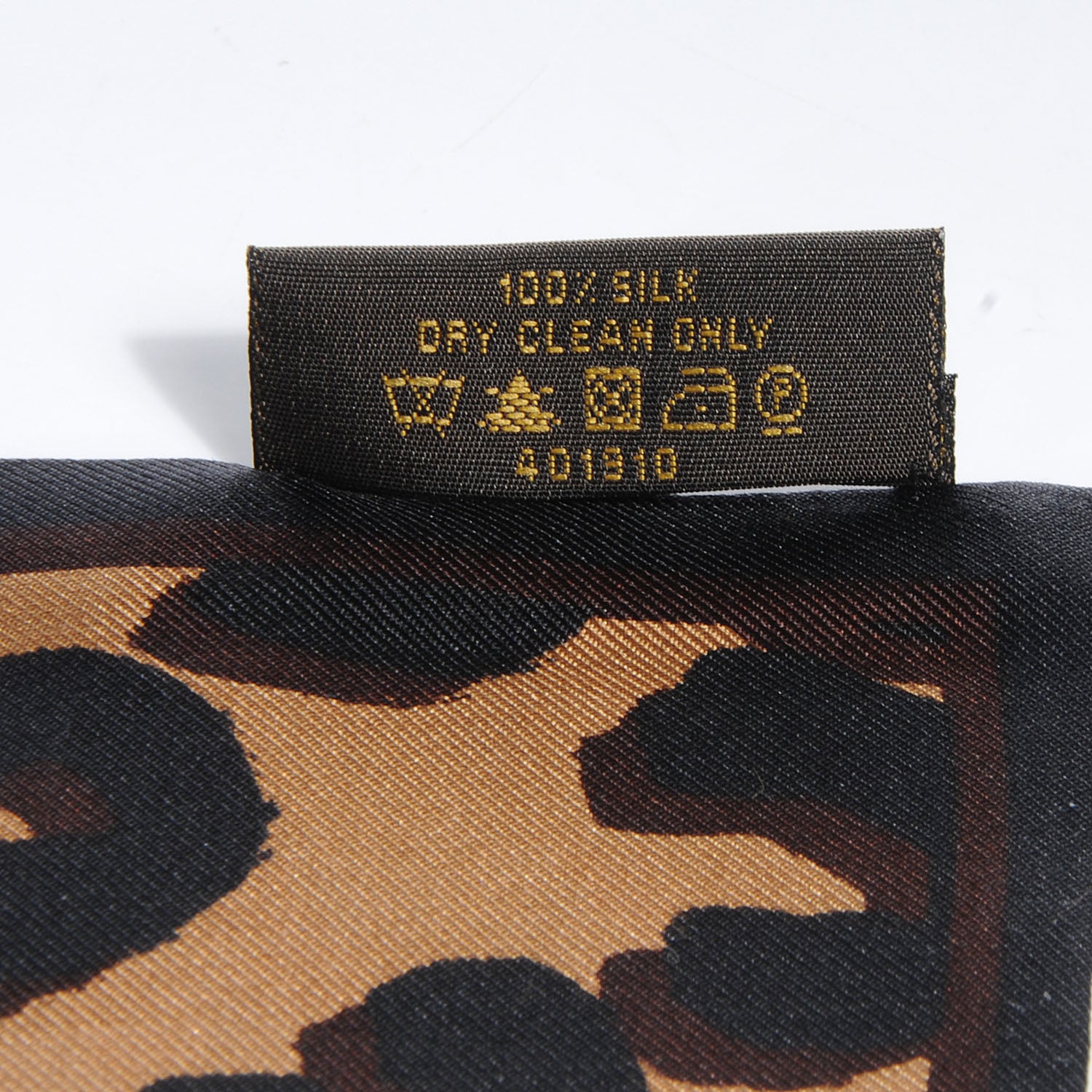 Louis Vuitton Silk Leopard Bandeau Scarf Marron 5 of 5