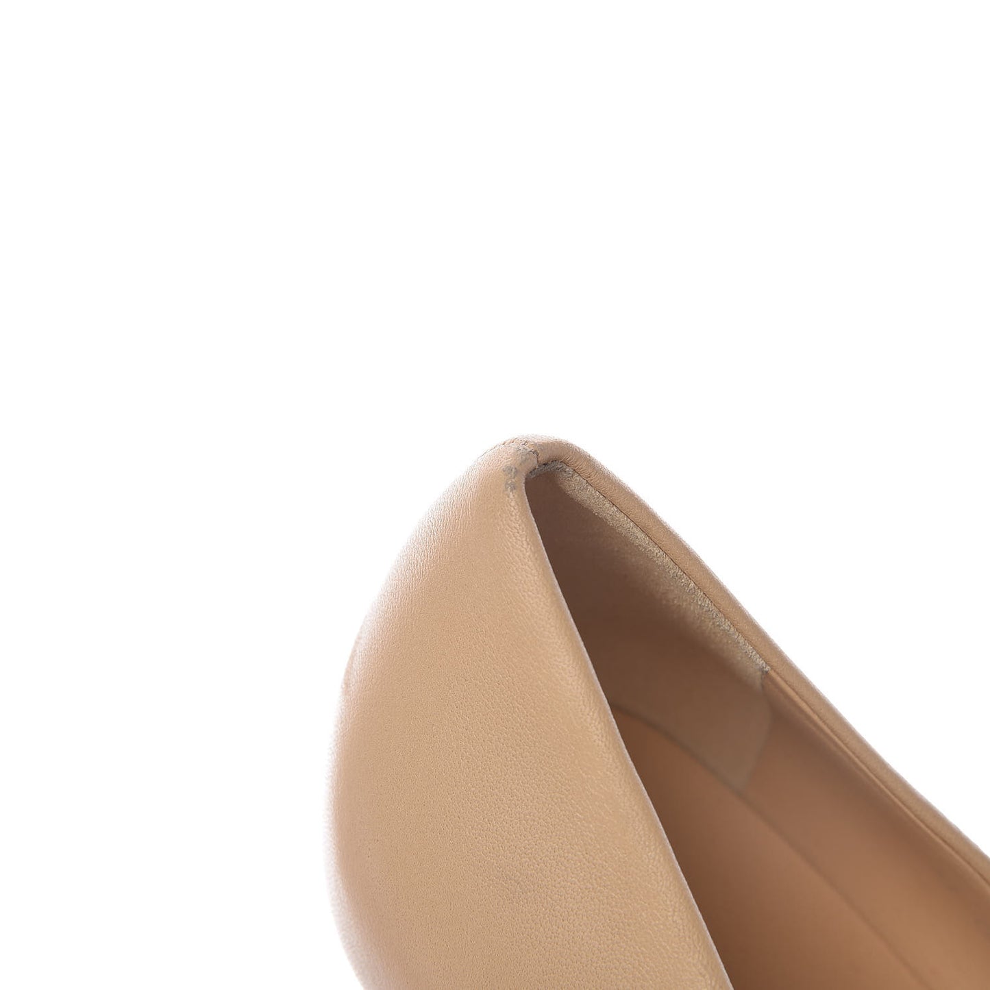 Calfskin CC Cap Toe Platform Chain Pumps 38.5 Beige Black